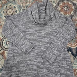 Aerie Heathered Gray Cowl Neck Sweater